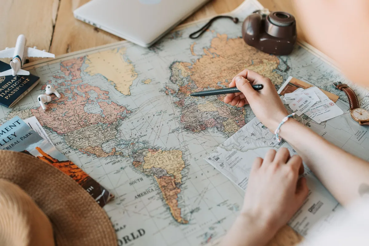 Carte mondiale pour planifier le choix de destination d'études à l'étranger